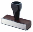 RS02-3 3/8" x 3" 1-2 Line Traditional Rubber Stamp