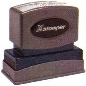 Xstamper Pre-Inked Two-Color Jumbo Stock Title Stamp